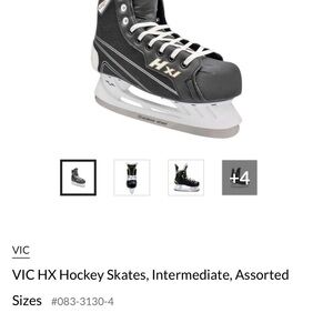HX Black and White Hockey Skates
